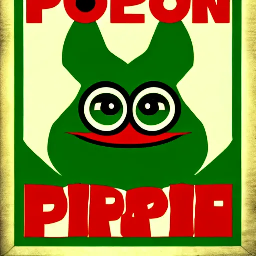 Prompt: pepe propaganda poster