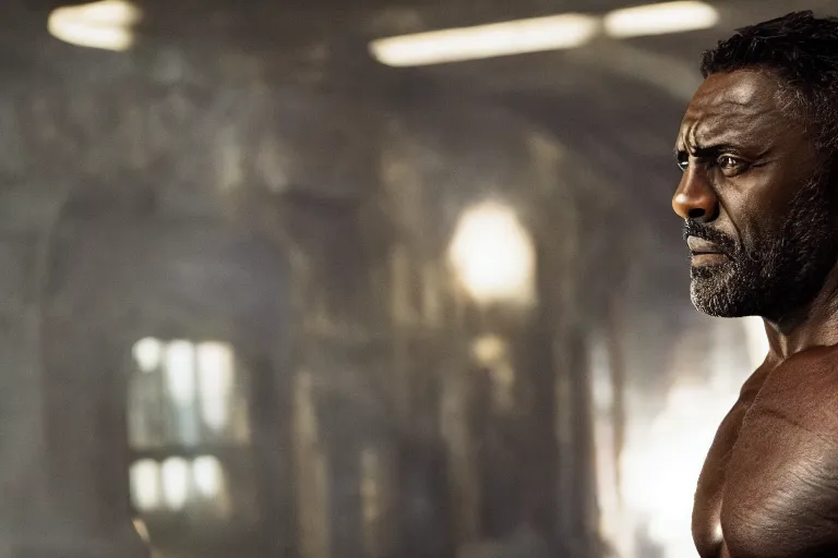 Prompt: film still of Idris Elba as wolverine in new X-men movie, 4k