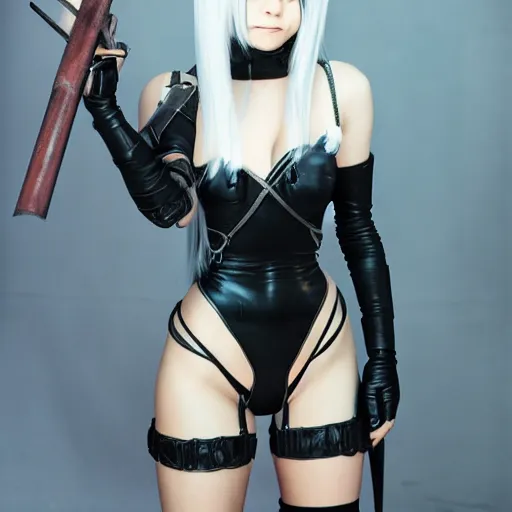 Image similar to a 2 from nier : automata in kiev, ukraine