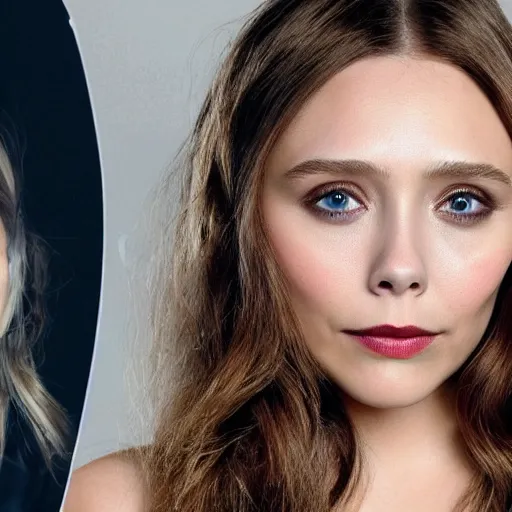 Image similar to elizabeth olsen mixed with gal godot