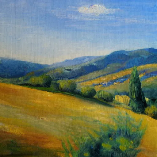 Prompt: Provence côte d'azur. Landscape oil painting