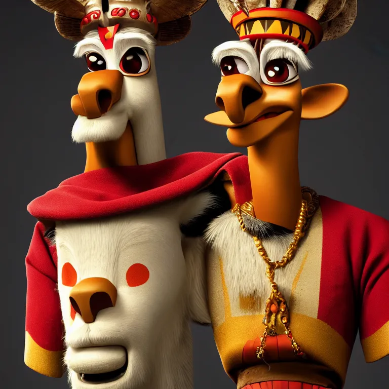 Prompt: A detailed photo of Emperor Kuzco!!!!!!!!!!!!!!!!!!. Portrait! by Martin Schoeller. Close-up. Low Light. Octane Render. Unreal engine 5. 8K. UHD. Post production.