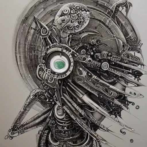 Image similar to a beautiful painting of robot by aaron horkey, trending on artstation