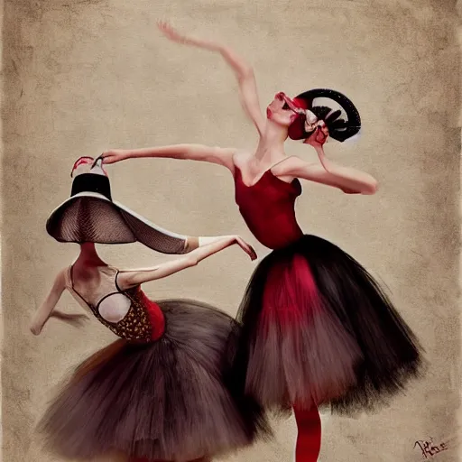 Prompt: dancers by ray caesar