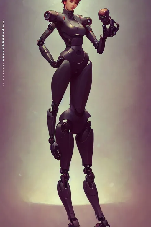 Prompt: a full body character design by artgerm, cushart krenz, greg rutkowski and alphonse mucha. cute robot girl symmetrical background, face sharp edges. ultra clear detailed. 8 k. ultra detailed, elegant, intricate, octane render.