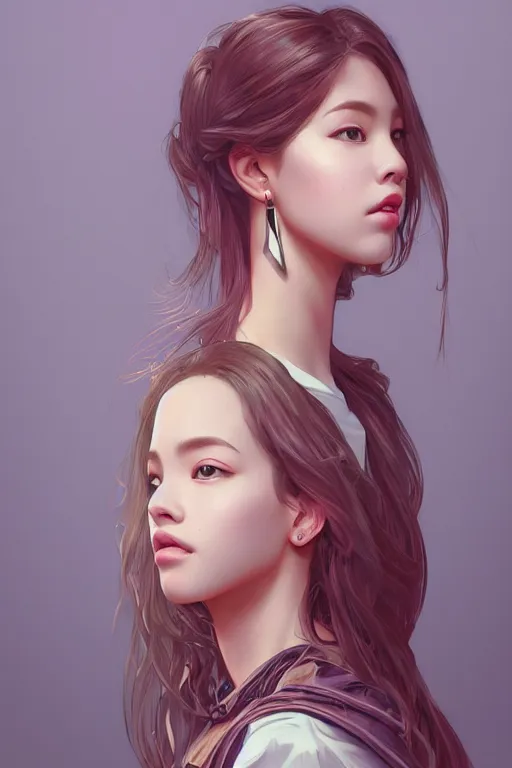 Image similar to portrait of Lisa Blackpink as an architect, highly detailed, digital painting, artstation, concept art, sharp focus, illustration, art by kittichai rueangchaichan and james gurney and alphonse mucha