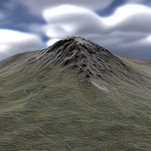 Image similar to scottish mountain 3 d, realistic