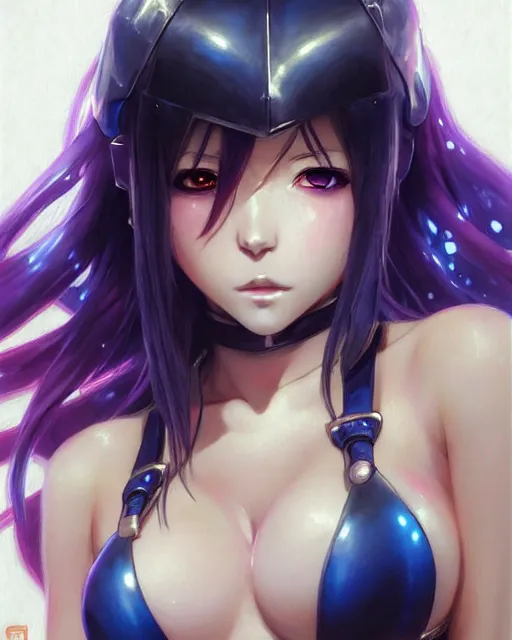 Image similar to portrait Anime Girl in bikini armor cute-fine-face, pretty face, realistic shaded Perfect face, fine details. Anime. Warhammer, futuristic, cyberpunk realistic shaded lighting by katsuhiro otomo ghost-in-the-shell, magali villeneuve, artgerm, rutkowski Jeremy Lipkin and Giuseppe Dangelico Pino and Michael Garmash and Rob Rey
