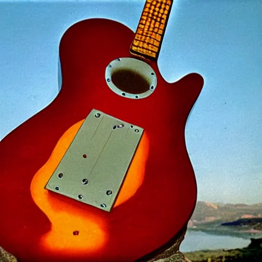 Image similar to fender guitar by salvador dali