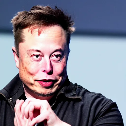 Image similar to Elon musk on a stage at an apple inc conference, highly detailed