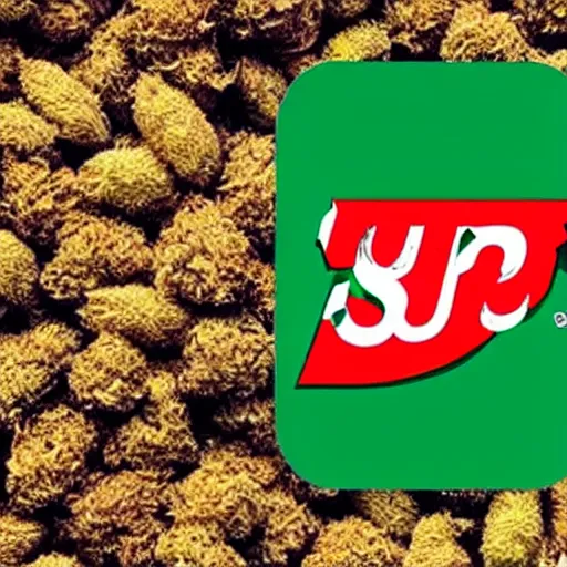 Weed nugs in bodega album cover art with supreme logo stable