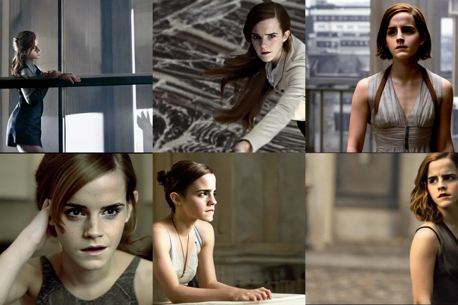 Prompt: Movie still of Emma Watson in Inception in a dreamscape