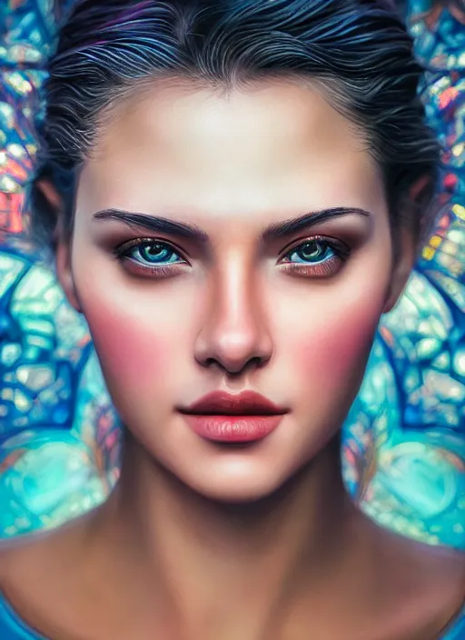 Photo Of A Gorgeous Young Woman In The Style Of Stefan Stable