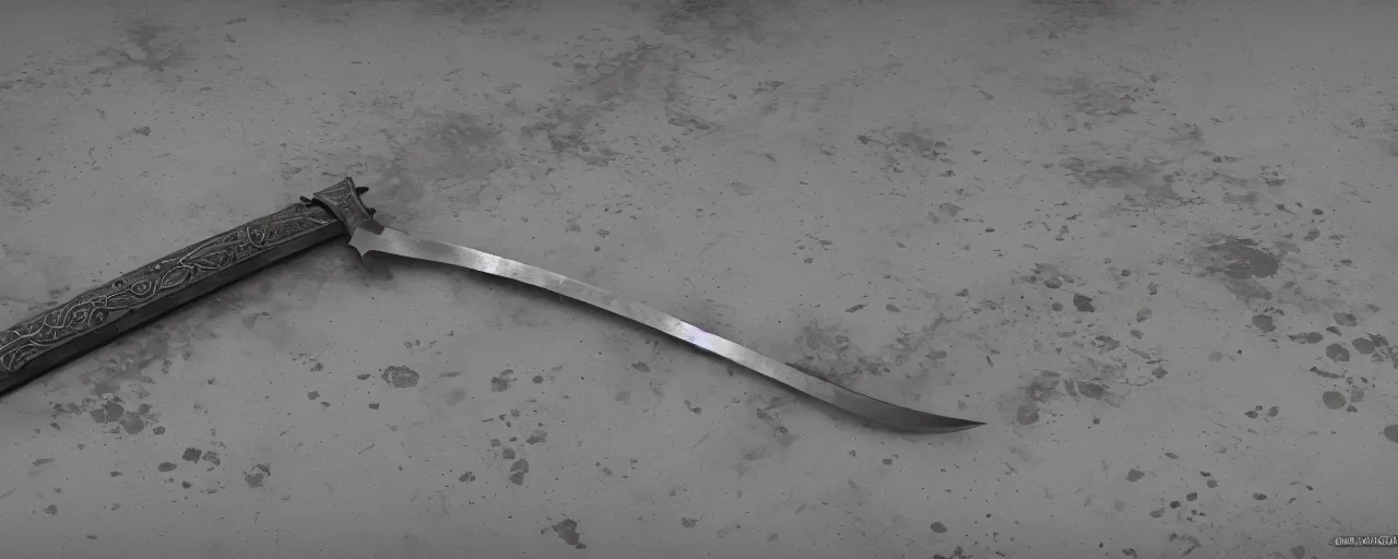 Image similar to basic steel sword, steel, sword, medieval, engravings, forged, blacksmith product design, jewelry, art by gerald brom, greg rutkowski and artgerm and james jean and zdzisław beksinski, 8 k, unreal engine, c 4 d