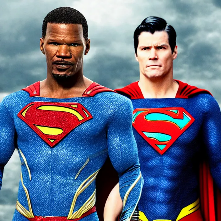 Image similar to jamie foxx as superman