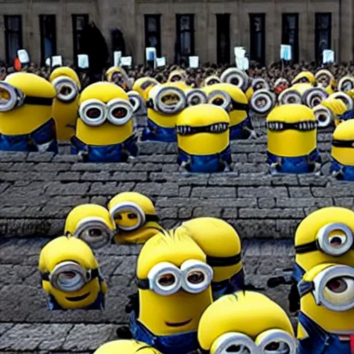 Image similar to minions sentenced for crimes against humanity in the hague