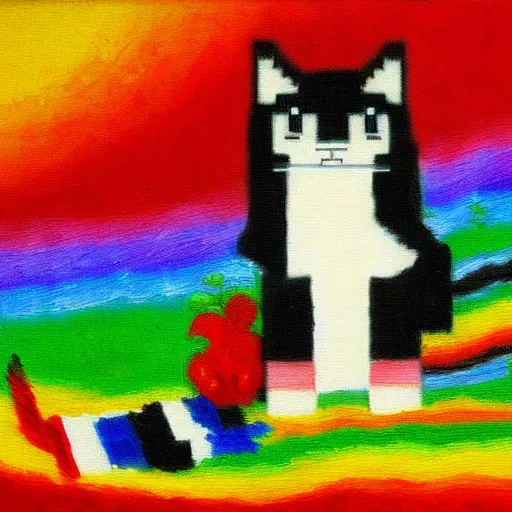 Prompt: Nyan Cat, impressionistic painting by Renoir