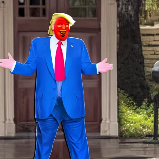 Image similar to donald trump in a clown suit