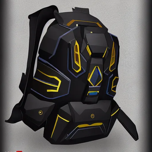 Prompt: modular game item, futuristic computer backpack, very realistic , artstation, concept art , game art, high quality,