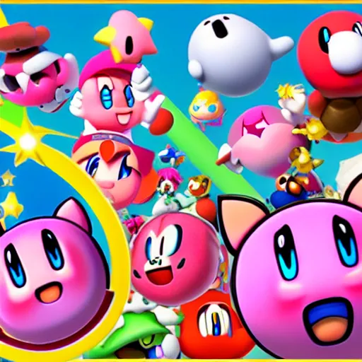 Prompt: nintendo kirby