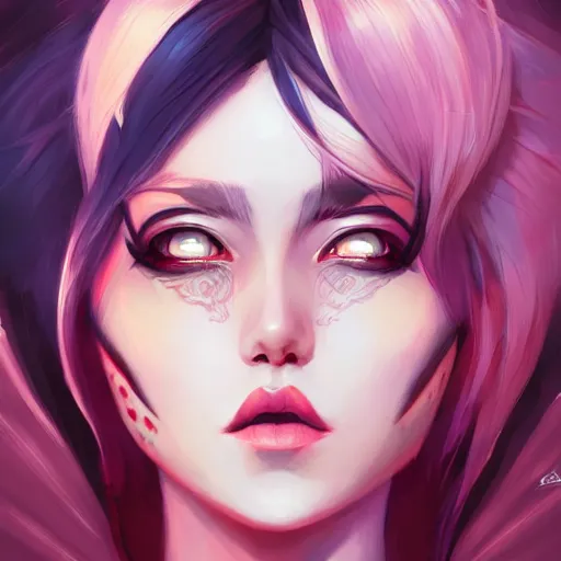 Image similar to a portrait of a beautiful punkrock girl, art by lois van baarle and loish and ross tran and rossdraws and sam yang and samdoesarts and artgerm and saruei, digital art, highly detailed, intricate, sharp focus, Trending on Artstation HQ, deviantart, unreal engine 5, 4K UHD image