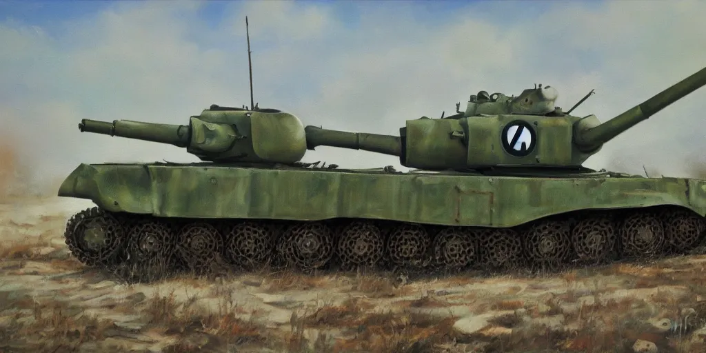 Image similar to panzer iv, oil painting