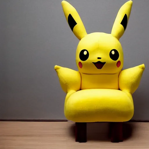 Image similar to an armchair in the shape of pikachu