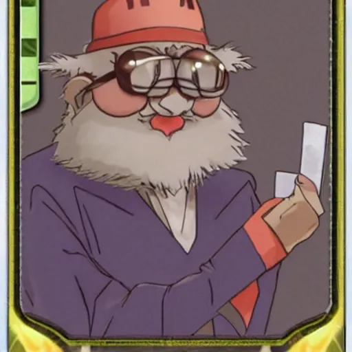 Prompt: an edmund husserl pokemon card