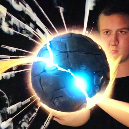 Image similar to highly detailed and realistic photo of laurens lindeman creating a rasengan made out of coronavirus