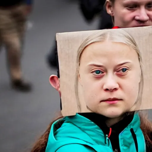 Image similar to greta thunberg is mad