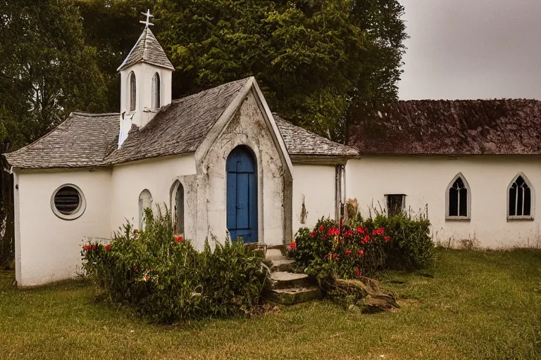 Image similar to the saddest little church in saint sanne, by serrano