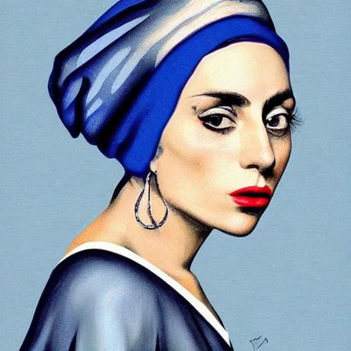 Lady gaga girl deals with pearl earring