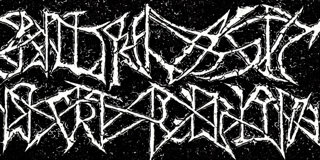 Image similar to 90s old school death metal band logo