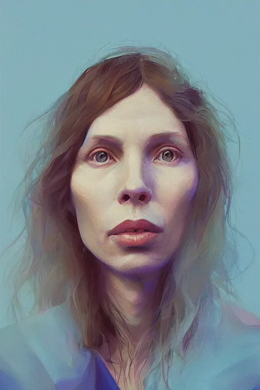 Prompt: super beautiful young joni mitchell pretty portrait artwork by tooth wu and wlop and beeple, greg rutkowski, very coherent symmetrical artwork, blue filter, blue color palette, cinematic, hyper realism, high detail, octane render, unreal engine, 8 k, vibrant colors, smooth skin, high contrast, depth of field, aperture f 1. 2