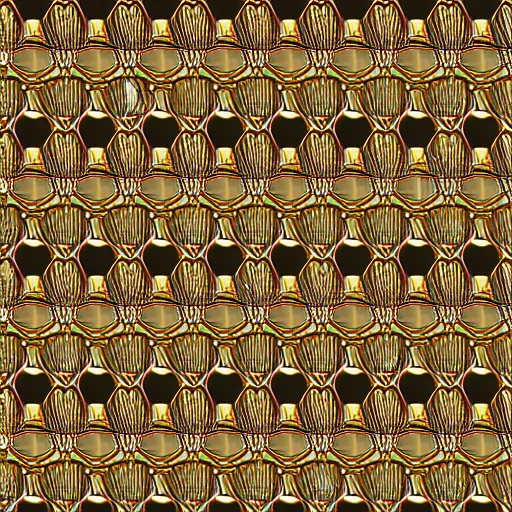 Prompt: symmetry, repeating pattern seamless, gold wall paper. art deco