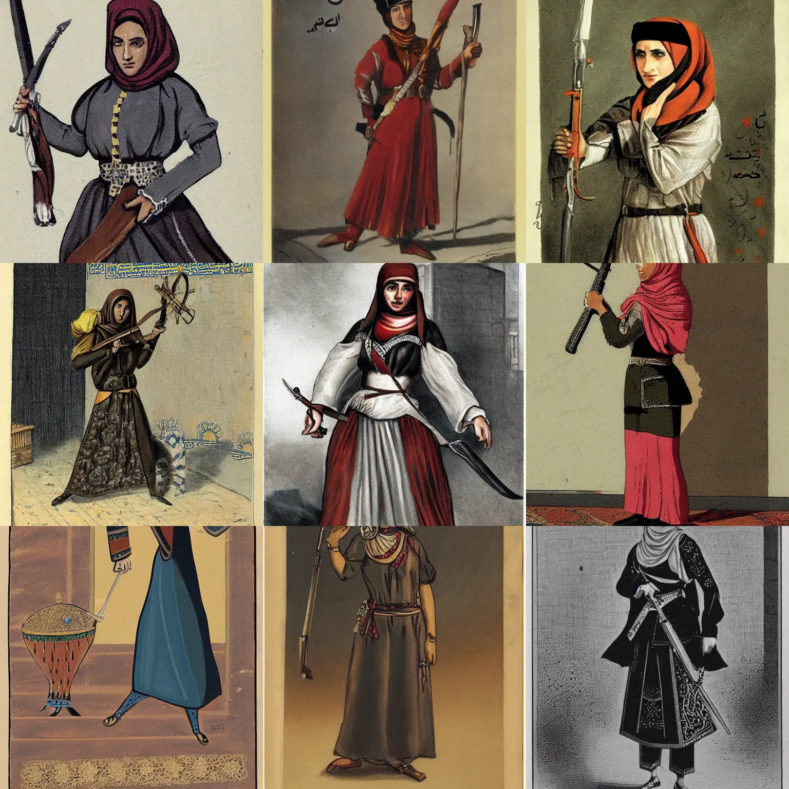 Prompt: An Arabic Ottoman female assassin