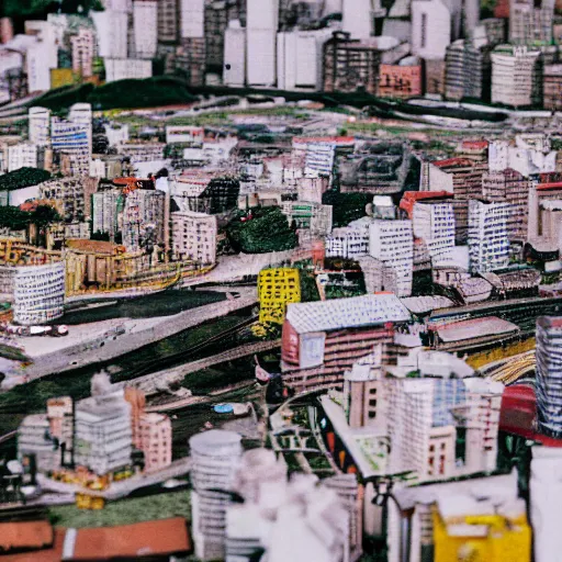 Prompt: a miniature model City of São Paulo, Brazil 35mm