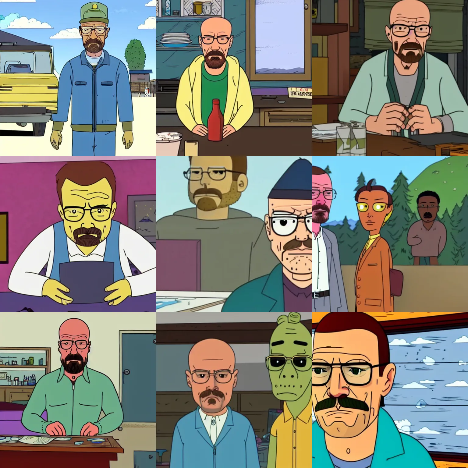 Image similar to walter white in bojack horseman