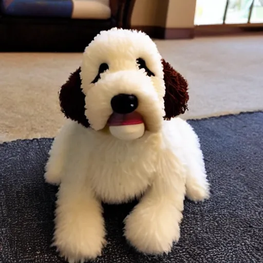 Image similar to Bernedoodle stuffed animal