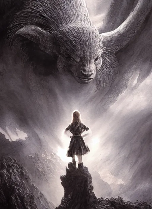 Image similar to portrait, The Neverending Story, watercolor, dramatic lighting, cinematic, establishing shot, extremely high detail, foto realistic, cinematic lighting, pen and ink, intricate line drawings, by Yoshitaka Amano, Ruan Jia, Kentaro Miura, Artgerm, post processed, concept art, artstation, matte painting, style by eddie mendoza, raphael lacoste, alex ross