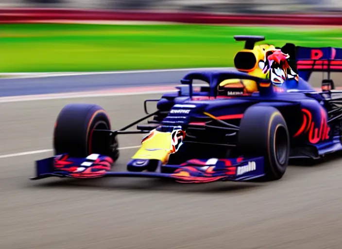 Image similar to live action photo of the 2 0 2 1 f 1 redbull car,, 8 k, hdr, sports photography