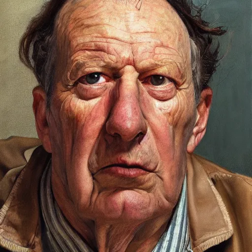 Image similar to high quality high detail painting by lucian freud, hd, portrait, photorealistic lighting