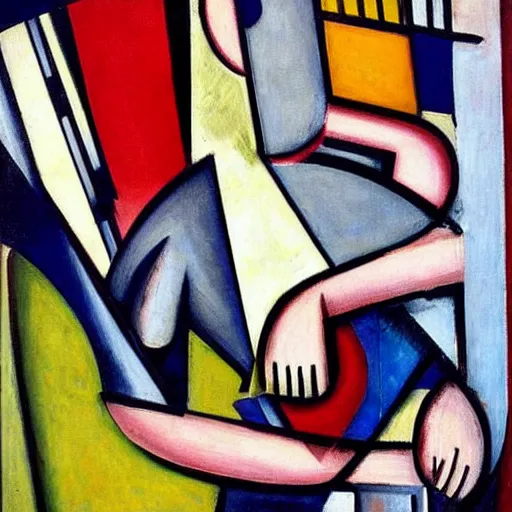 Image similar to by max beckmann curvaceous. the painting is a beautiful example of abstract art. the painting is composed of a series of geometric shapes in different colors. the shapes are arranged in a way that creates a sense of movement & energy. the painting is visually stunning & is sure to provoke thought & conversation.