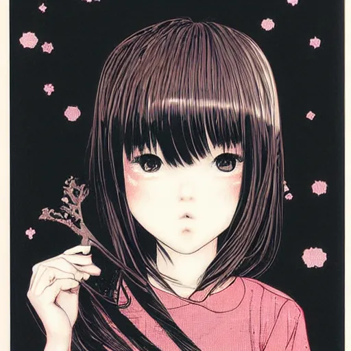 Image similar to a pretty little girl, by asano inio,