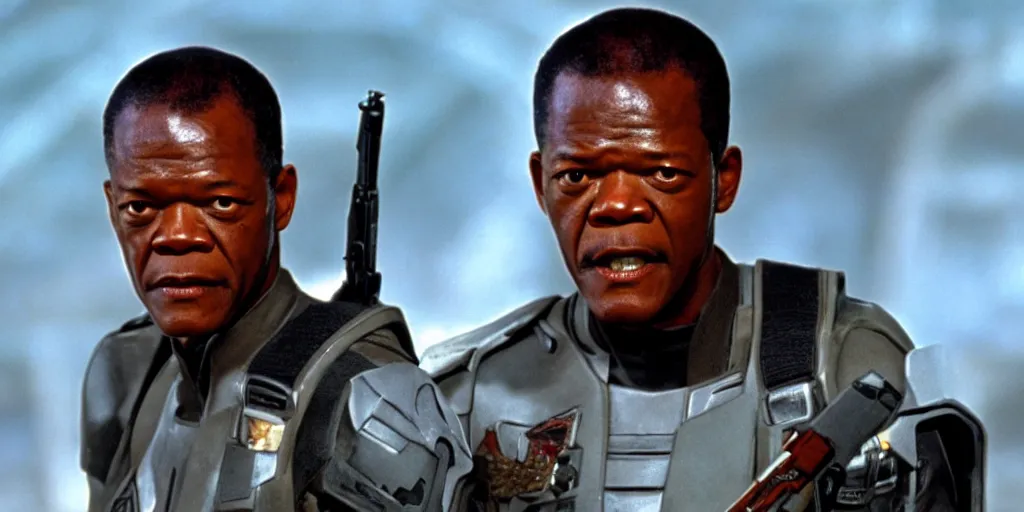 Image similar to samuel jackson in starship troopers