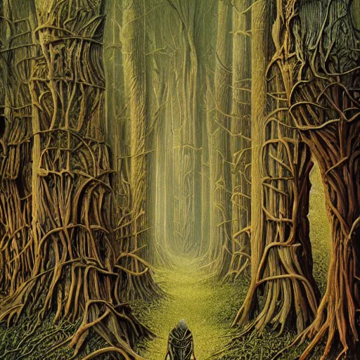 Image similar to forest of bones, Michael Whelan