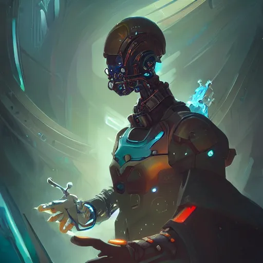 Image similar to a portrait of a cybernetic wizard, cyberpunk concept art by pete mohrbacher and wlop and artgerm and josan gonzales, digital art, highly detailed, intricate, sci-fi, sharp focus, Trending on Artstation HQ, deviantart, unreal engine 5, 4K UHD image