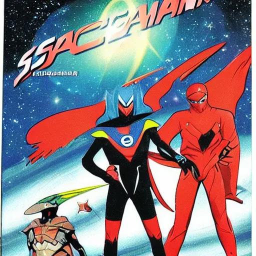 Image similar to space science ninja team gatchaman drsigned by alex ross hr giger moebius - w 9 6 0