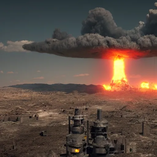 Prompt: a wasteland of nuclear bombs that failed to go off, 8 k resolution matte painting trending on artstation