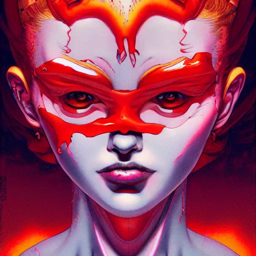 Prompt: prompt : woman devil soft light painted by james jean and katsuhiro otomo and erik jones, inspired by akira anime, smooth face feature, intricate oil painting, high detail illustration, sharp high detail, manga and anime 1 9 9 9